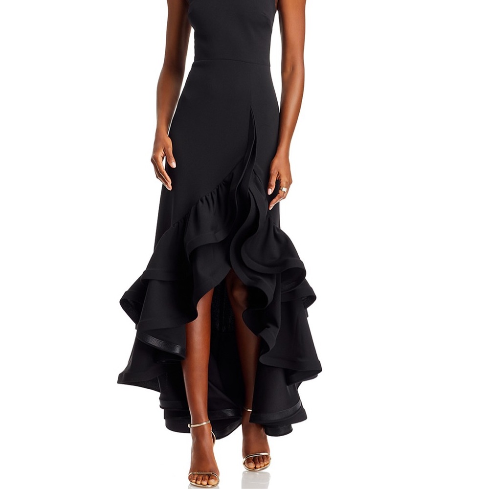 Black Halter Gown Maxi Dress